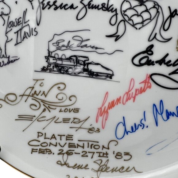 1983 Collectible Plate Convention Artist Signed Porcelain Plate Feb 26-27 Rare - Picture 4 of 8